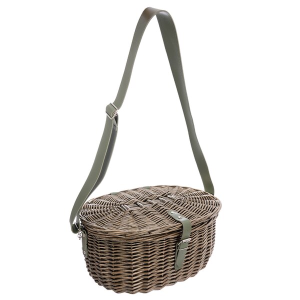 Piknikový kôš s vekom a textilnou vsadkou VERDE