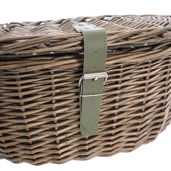 Piknikový kôš s vekom a textilnou vsadkou VERDE