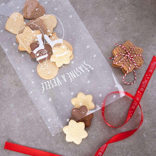 Darčekové vrecko SNEHULÁK 35x20 cm 100 ks