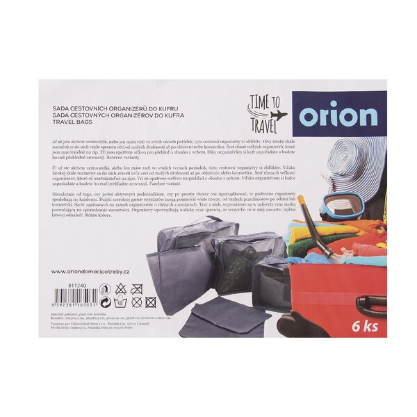 Cestovné organizéry 6 ks