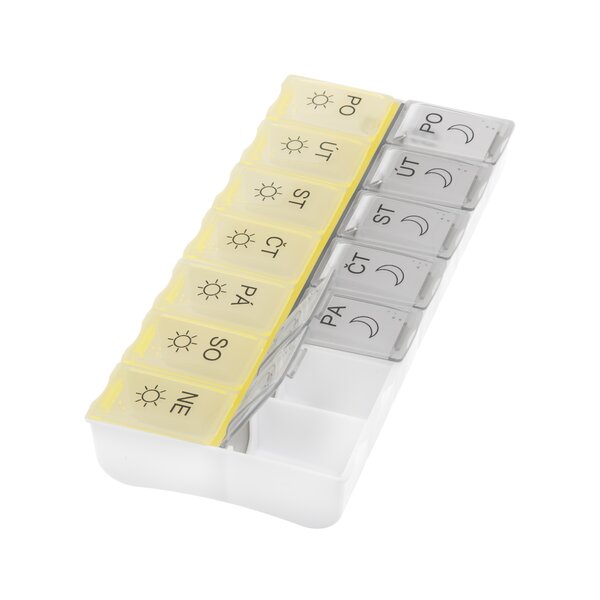 Organizér na lieky týždenný 2 sekcie