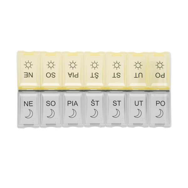 Organizér na lieky týždenný 2 sekcie