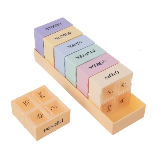 Organizér na lieky týždenný 4 sekcie