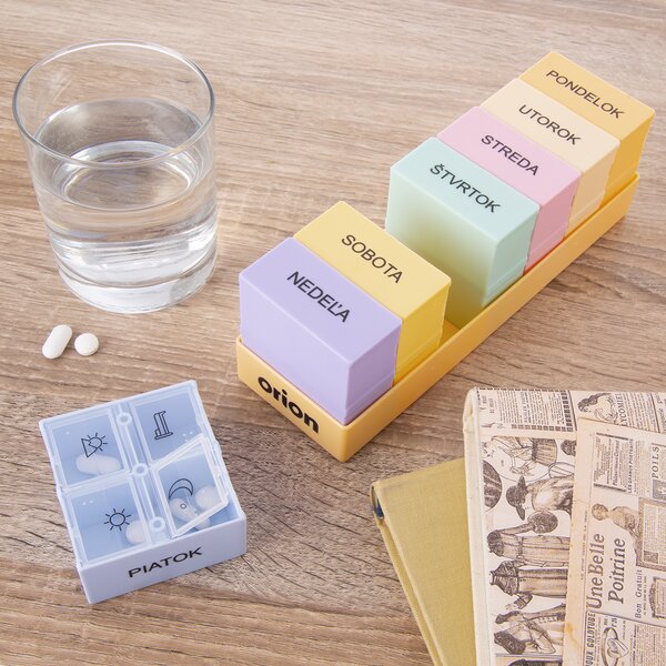 Organizér na lieky týždenný 4 sekcie