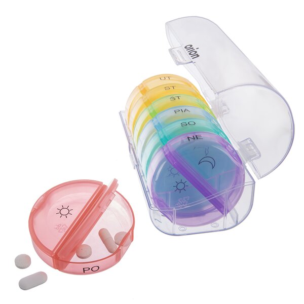 Organizér na lieky týždenný 2 sekcie s obalom