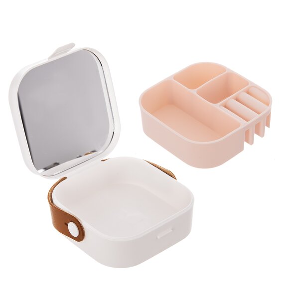 Cestovná šperkovnica so zrkadlom