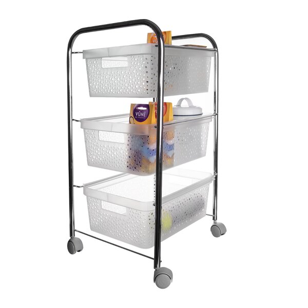 Regál s kolieskami 3 poschodia