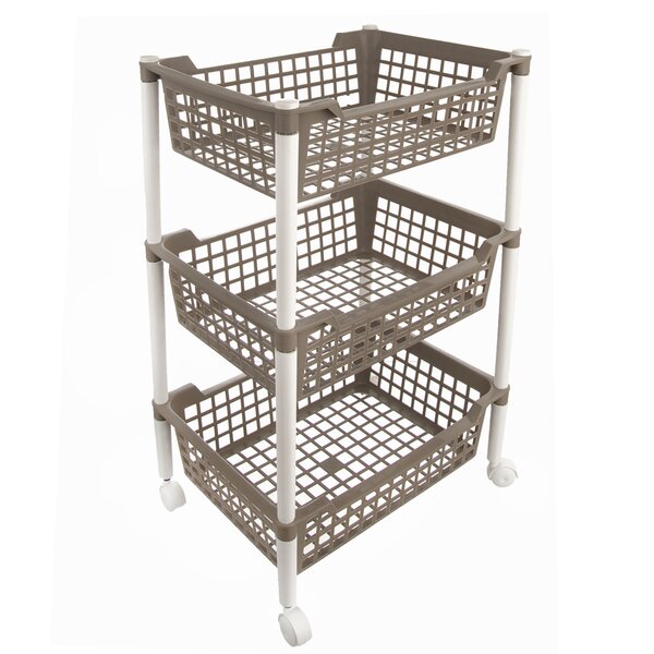 Regál s kolieskami 3 poschodia