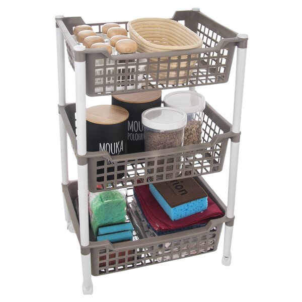 Regál s kolieskami 3 poschodia