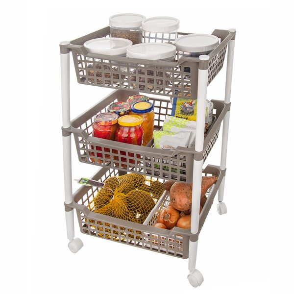 Regál s kolieskami 3 poschodia