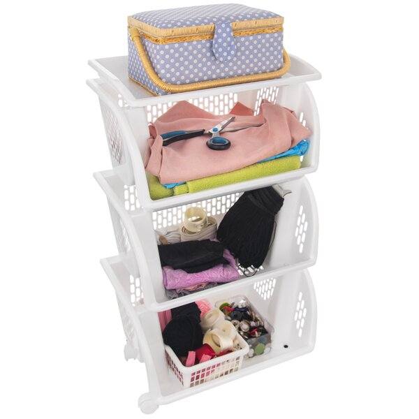 Regál s kolieskami Chico 3 poschodia