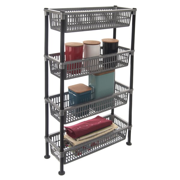 Regál GREY 4 poschodia