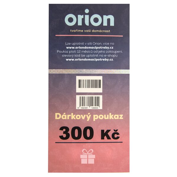 Dárkový poukaz Orion 300 Kč