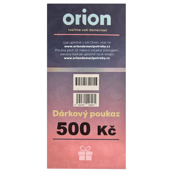 Dárkový poukaz Orion 500 Kč