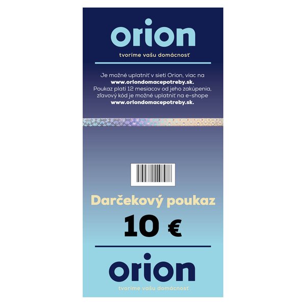 Darčekový poukaz Orion 10 EUR