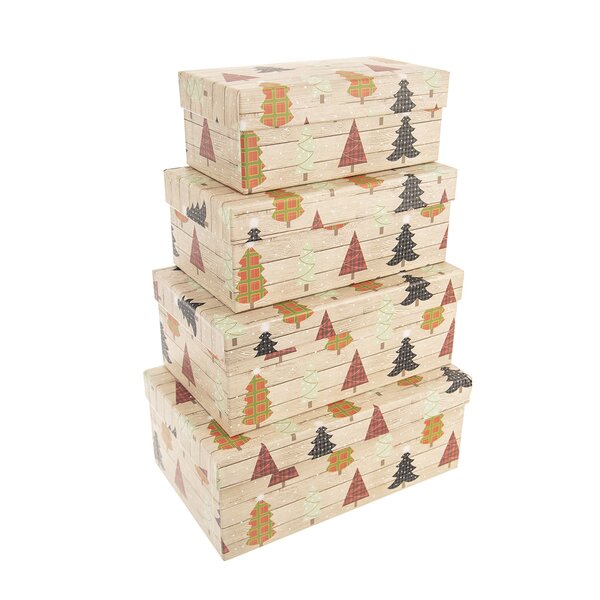 Darčeková krabica STROMČEK 4 ks