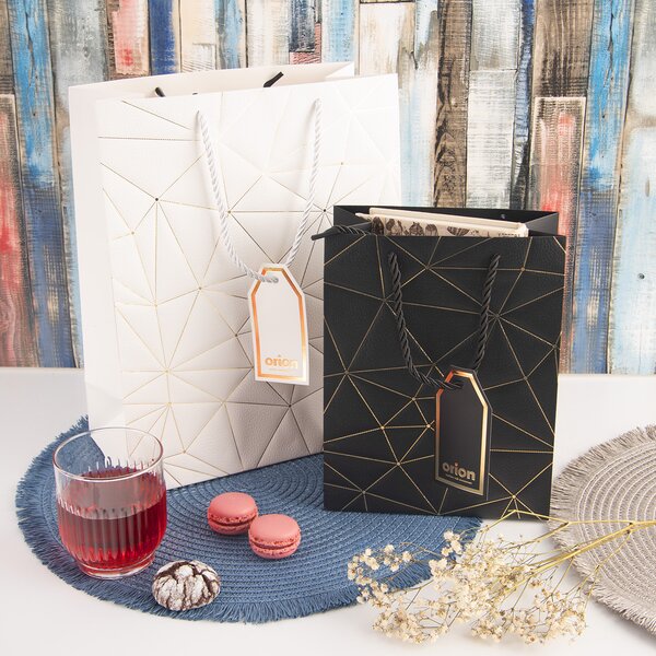 Darčeková taška mriežka 18x10x23 cm