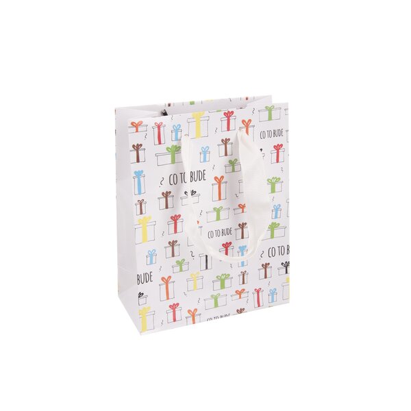 Darčeková taška Čo to bude 14x7x18 cm