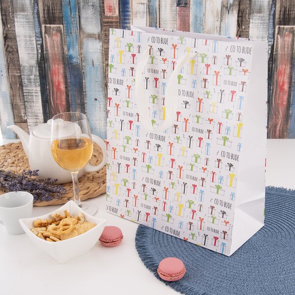 Darčeková taška Co to bude 26x12x32 cm