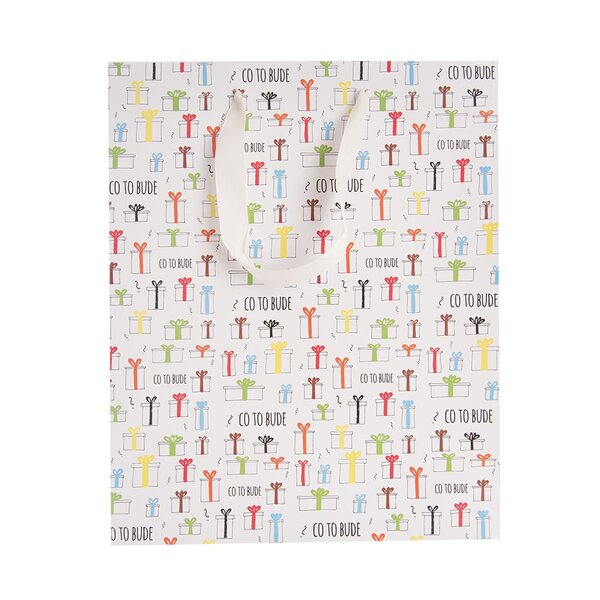 Darčeková taška Co to bude 26x12x32 cm