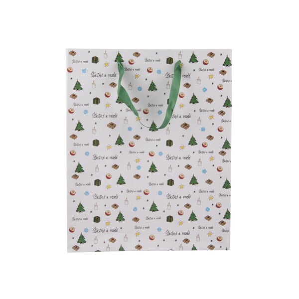 Darčeková taška Šťastné a veselé 26x12x32 cm