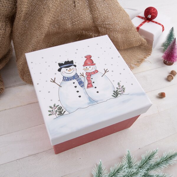 Darčeková krabica SNEHULIAK 15,5x15,5x10 cm