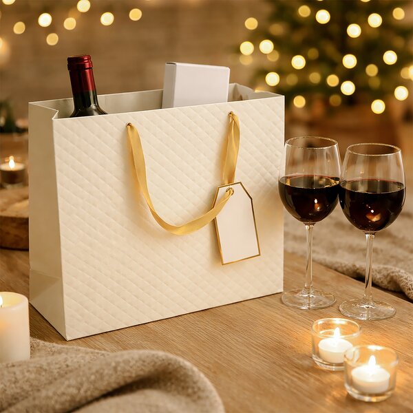 Darčeková taška quilt 31x12x26 cm