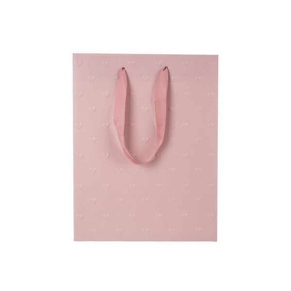 Darčeková taška vytlačované srdiečka 18x10x23 cm
