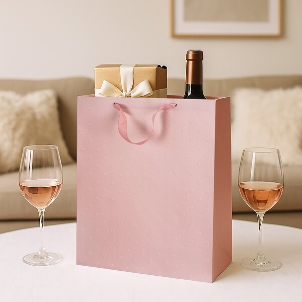 Darčeková taška vytlačované srdiečka 30,5x12x42 cm