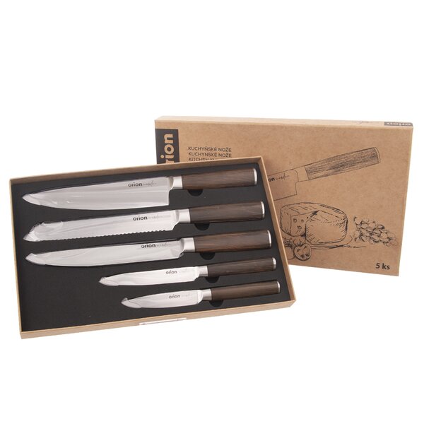 Kuchynský nôž WOODEN sada 5 ks