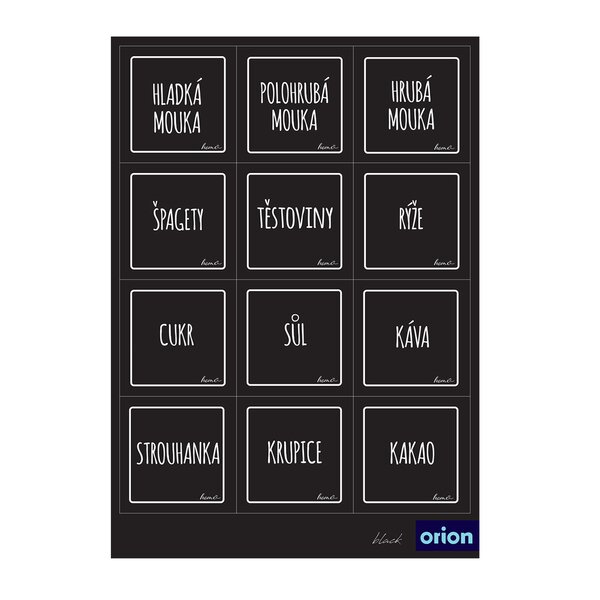 Samolepky na dózy BLACK