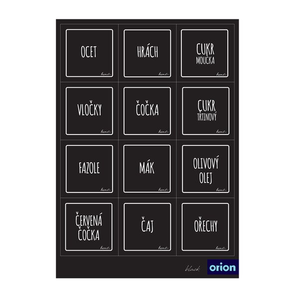 Samolepky na dózy BLACK