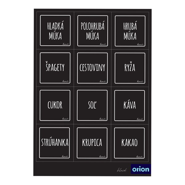 Samolepky na dózy BLACK