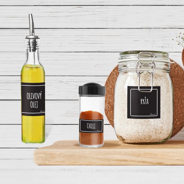 Samolepky na dózy BLACK