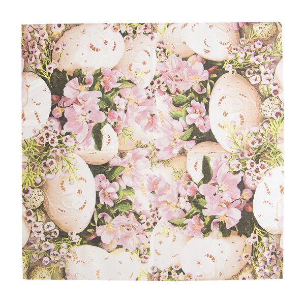 Servírovacie obrúsky vajcia a kvety