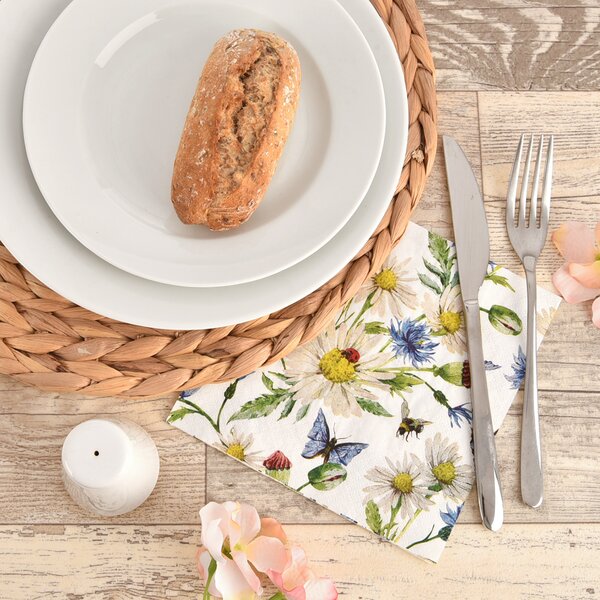 Servírovacie obrúsky jarné kvety