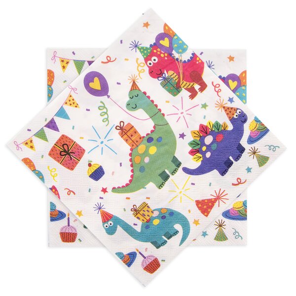 Servírovacie obrúsky dinosaury