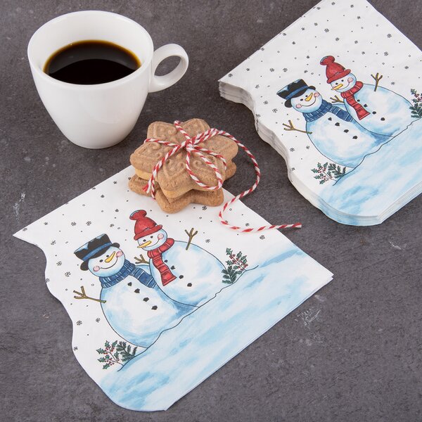 Servírovacie obrúsky SNEHULIAK vykrojené