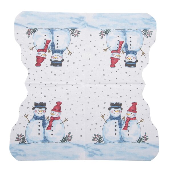 Servírovacie obrúsky SNEHULIAK vykrojené