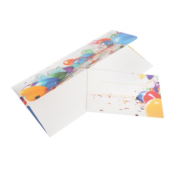 Papierová obálka balóniky s vloženou kartičkou