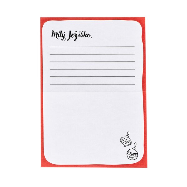 Papierová obálka List pre Ježiška s listom