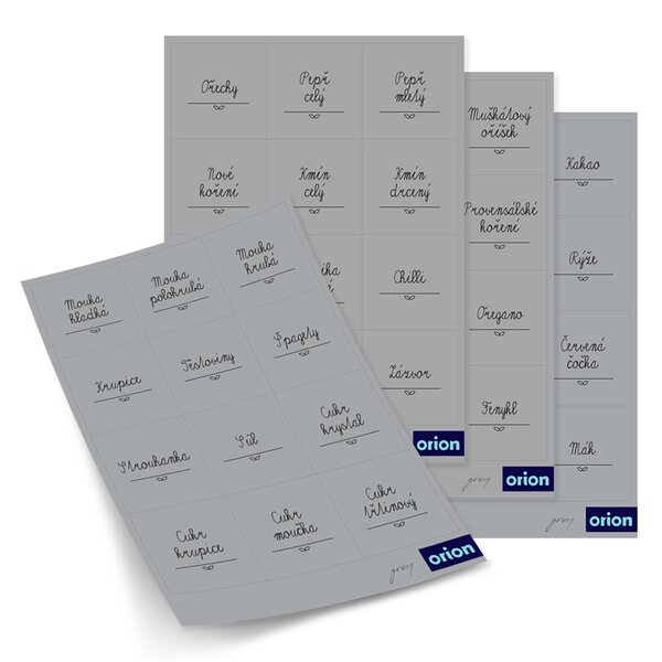 Samolepky na dózy GREY