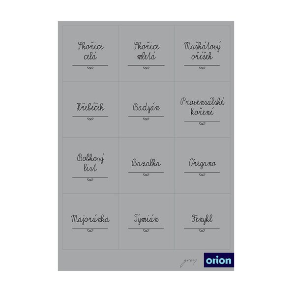 Samolepky na dózy GREY