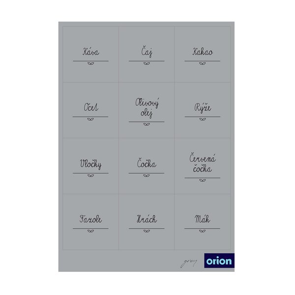 Samolepky na dózy GREY