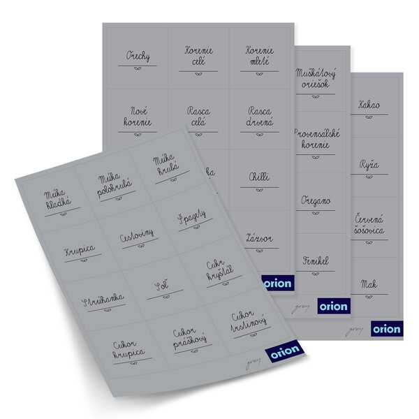 Samolepky na dózy GREY