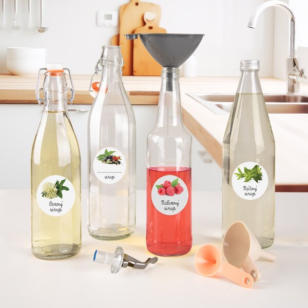 Samolepky na fľaše Malinový sirup