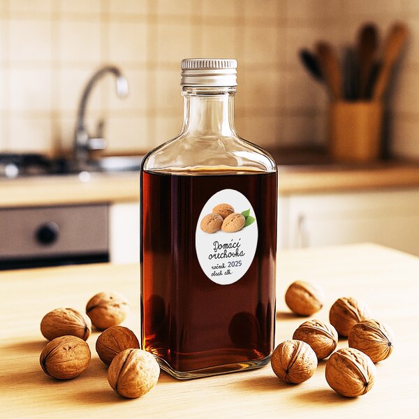 Samolepky na fľaše Domáca orechovka