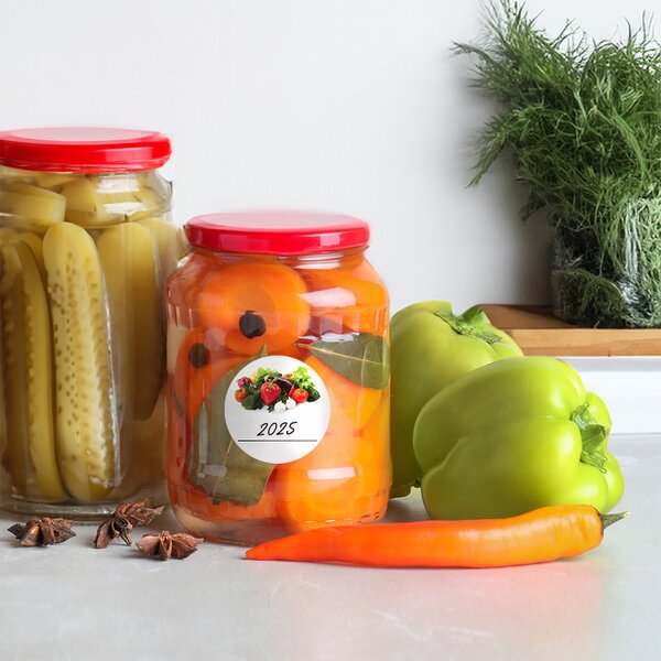 Samolepky na dózy zelenina