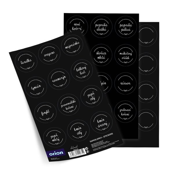 Samolepky na koreničky BLACK