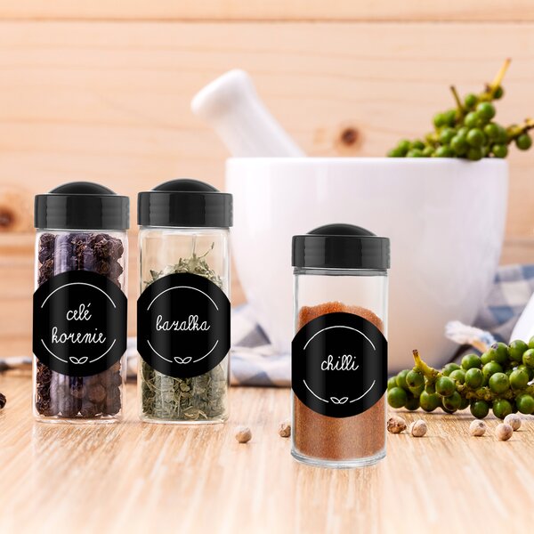 Samolepky na koreničky BLACK